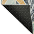 5' X 8' Orange Gold And Blue Geometric Washable Area Rug With UV Protection