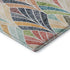 5' X 8' Orange Gold And Blue Geometric Washable Area Rug With UV Protection