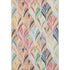 5' X 8' Orange Gold And Blue Geometric Washable Area Rug With UV Protection