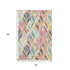 8' X 10' Orange Gold And Blue Geometric Washable Area Rug With UV Protection