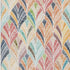 8' X 10' Orange Gold And Blue Geometric Washable Area Rug With UV Protection