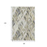 8' X 10' Taupe And Ivory Geometric Washable Area Rug With UV Protection