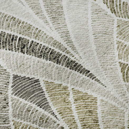 8' X 10' Taupe And Ivory Geometric Washable Area Rug With UV Protection
