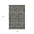 5' X 8' Fern Green Purple And Teal Medallion Washable Area Rug With UV Protection