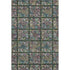 9' X 12' Fern Green Purple And Teal Medallion Washable Area Rug With UV Protection