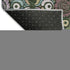 9' X 12' Fern Green Purple And Teal Medallion Washable Area Rug With UV Protection