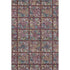 8' X 10' Rust Purple And Teal Medallion Washable Area Rug With UV Protection