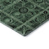 8' Green And Charcoal Medallion Washable Round Rug With UV Protection
