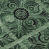 8' Green And Charcoal Medallion Washable Round Rug With UV Protection