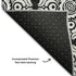 5' X 8' Black And Ivory Medallion Washable Area Rug With UV Protection