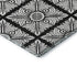 5' X 8' Black And Ivory Medallion Washable Area Rug With UV Protection