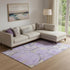 9' X 12' Lavender Beige And Gray Geometric Washable Area Rug With UV Protection