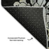 9' X 12' Black Silver And Beige Floral Washable Area Rug With UV Protection