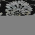 9' X 12' Black Silver And Beige Floral Washable Area Rug With UV Protection