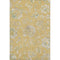 5' X 8' Gold And Silver Floral Washable Area Rug With UV Protection