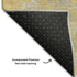 8' X 10' Gold And Silver Floral Washable Area Rug With UV Protection
