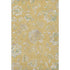 8' X 10' Gold And Silver Floral Washable Area Rug With UV Protection