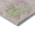 8' Pink And Green Floral Washable Round Rug With UV Protection