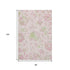 8' X 10' Pink And Green Floral Washable Area Rug With UV Protection