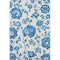 8' X 10' White And Blue Floral Washable Area Rug With UV Protection