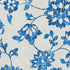8' X 10' White And Blue Floral Washable Area Rug With UV Protection