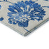 8' X 10' White And Blue Floral Washable Area Rug With UV Protection