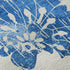 8' X 10' White And Blue Floral Washable Area Rug With UV Protection