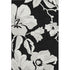5' X 8' Black And Ivory Floral Washable Area Rug With UV Protection