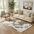 5' X 8' Brown And Ivory Floral Washable Area Rug With UV Protection