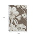9' X 12' Brown And Ivory Floral Washable Area Rug With UV Protection