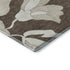 9' X 12' Brown And Ivory Floral Washable Area Rug With UV Protection