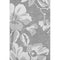 5' X 8' Gray And Silver Floral Washable Area Rug With UV Protection