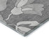 5' X 8' Gray And Silver Floral Washable Area Rug With UV Protection