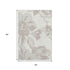 5' X 8' Ivory And Gray Floral Washable Area Rug With UV Protection