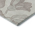 5' X 8' Ivory And Gray Floral Washable Area Rug With UV Protection