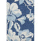 5' X 8' Navy Blue And Ivory Floral Washable Area Rug With UV Protection
