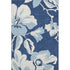 5' X 8' Navy Blue And Ivory Floral Washable Area Rug With UV Protection
