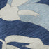 5' X 8' Navy Blue And Ivory Floral Washable Area Rug With UV Protection