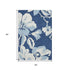 5' X 8' Navy Blue And Ivory Floral Washable Area Rug With UV Protection