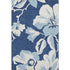 5' X 8' Navy Blue And Ivory Floral Washable Area Rug With UV Protection