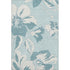 5' X 8' Teal And Ivory Floral Washable Area Rug With UV Protection