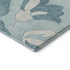 5' X 8' Teal And Ivory Floral Washable Area Rug With UV Protection