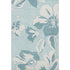 5' X 8' Teal And Ivory Floral Washable Area Rug With UV Protection