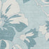 8' X 10' Teal And Ivory Floral Washable Area Rug With UV Protection