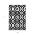 5' X 8' Black And Ivory Medallion Washable Area Rug With UV Protection