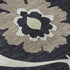 9' X 12' Black And Ivory Medallion Washable Area Rug With UV Protection