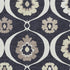 9' X 12' Black And Ivory Medallion Washable Area Rug With UV Protection