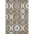 5' X 8' Brown Beige And Ivory Medallion Washable Area Rug With UV Protection