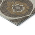 5' X 8' Brown Beige And Ivory Medallion Washable Area Rug With UV Protection