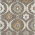 5' X 8' Brown Beige And Ivory Medallion Washable Area Rug With UV Protection